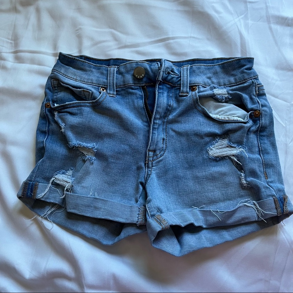 aeropostale denim shorts size 2
